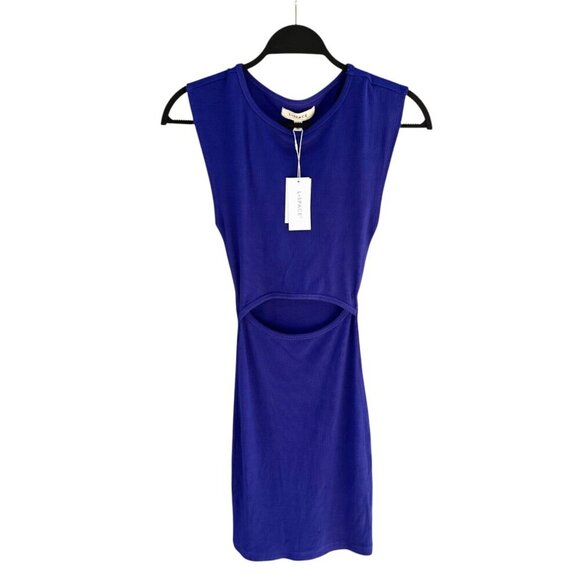 L*Space Womens Size S Cobalt Blue Remi Dress Flirty Front Cut Out NWT ~MSRP $119 - Picture 3 of 13